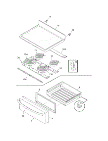 Top / Drawer parts for Crosley Electric Range CREF366FCB from AppliancePartsPros.com