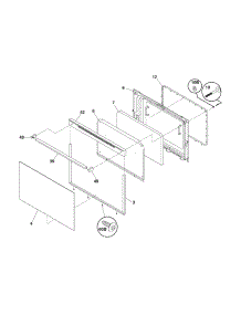 Door parts for Crosley Gas Range CRG3110GWBA from AppliancePartsPros.com