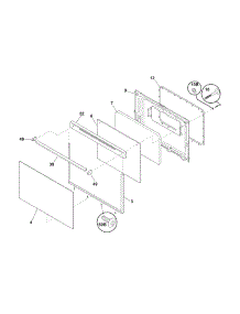 Door parts for Crosley Gas Range CRG3110GWBD from AppliancePartsPros.com