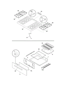 Top / Drawer parts for Crosley Gas Range CRG3120LWB from AppliancePartsPros.com