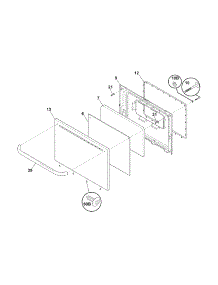 Door parts for Crosley Gas Range CRG3120LWD from AppliancePartsPros.com