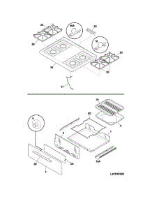 Top / Drawer parts for Crosley Gas Range CRG3120LWF from AppliancePartsPros.com
