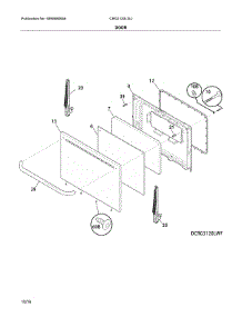 Door parts for Crosley Gas Range CRG3120LWJ from AppliancePartsPros.com