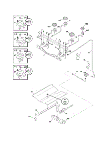 Burner parts for Crosley Gas Range CRG3140GQQE from AppliancePartsPros.com