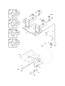 Burner parts for Crosley Gas Range CRG3140GQQF from AppliancePartsPros.com
