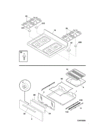 Top / Drawer parts for Crosley Gas Range CRG3140GWBC from AppliancePartsPros.com