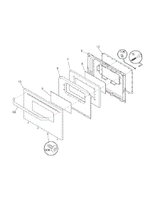 Door parts for Crosley Gas Range CRG3140GWBC from AppliancePartsPros.com