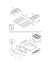 Top / Drawer parts for Crosley Gas Range CRG3140GWWA from AppliancePartsPros.com