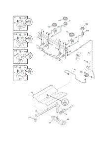 Burner parts for Crosley Gas Range CRG3140GWWD from AppliancePartsPros.com
