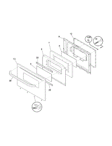 Door parts for Crosley Gas Range CRG3150LQA from AppliancePartsPros.com