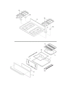 Top / Drawer parts for Crosley Gas Range CRG3150LSA from AppliancePartsPros.com