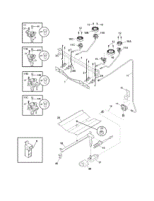 Burner parts for Crosley Gas Range CRG3150LSB from AppliancePartsPros.com