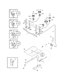 Burner parts for Crosley Gas Range CRG3150LWC from AppliancePartsPros.com