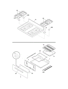 Top / Drawer parts for Crosley Gas Range CRG3150LWE from AppliancePartsPros.com
