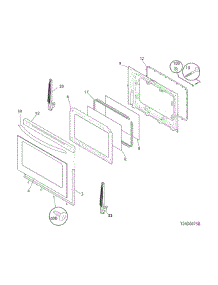 Door parts for Crosley Gas Range CRG3150PSB from AppliancePartsPros.com