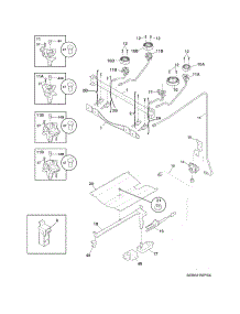 Burner parts for Crosley Gas Range CRG3150PWB from AppliancePartsPros.com