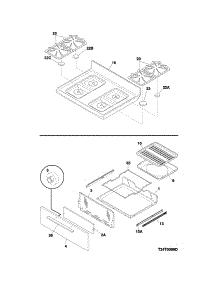 Top / Drawer parts for Crosley Gas Range CRG3150PWB from AppliancePartsPros.com