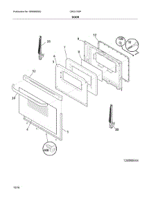Door parts for Crosley Gas Range CRG3150PWD from AppliancePartsPros.com