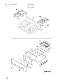Top / Drawer parts for Crosley Gas Range CRG3150SSB from AppliancePartsPros.com