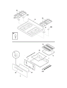 Top / Drawer parts for Crosley Gas Range CRG3160GQQD from AppliancePartsPros.com