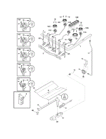 Burner parts for Crosley Gas Range CRG3180LWA from AppliancePartsPros.com