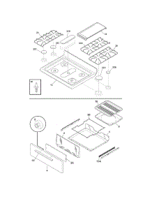 Top / Drawer parts for Crosley Gas Range CRG3180LWA from AppliancePartsPros.com