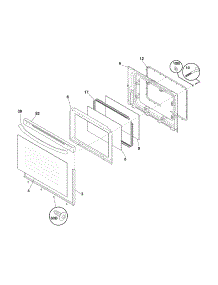 Door parts for Crosley Gas Range CRG3180LWA from AppliancePartsPros.com