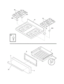 Top / Drawer parts for Crosley Gas Range CRG3480GSSE from AppliancePartsPros.com