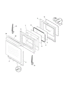 Door parts for Crosley Gas Range CRG3480GWWD from AppliancePartsPros.com