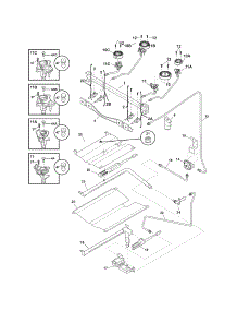 Burner parts for Crosley Gas Range CRG3480ISSD from AppliancePartsPros.com