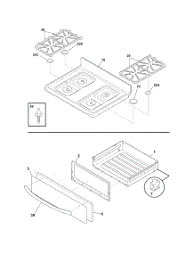 Top / Drawer parts for Crosley Gas Range CRG3480ISSF from AppliancePartsPros.com
