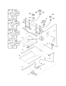 Burner parts for Crosley Gas Range CRG3480IWWA from AppliancePartsPros.com