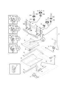 Burner parts for Crosley Gas Range CRG3480LQB from AppliancePartsPros.com