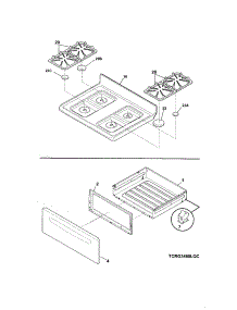 Top / Drawer parts for Crosley Gas Range CRG3480LQC from AppliancePartsPros.com