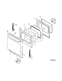 Door parts for Crosley Gas Range CRG3480LQC from AppliancePartsPros.com