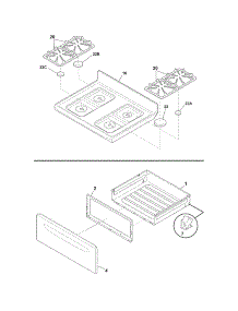 Top / Drawer parts for Crosley Gas Range CRG3480LQD from AppliancePartsPros.com
