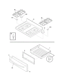 Top / Drawer parts for Crosley Gas Range CRG3480LSB from AppliancePartsPros.com