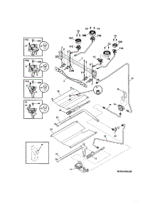 Burner parts for Crosley Gas Range CRG3480LWC from AppliancePartsPros.com