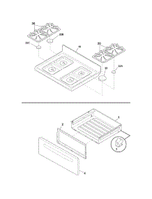 Top / Drawer parts for Crosley Gas Range CRG3480MBA from AppliancePartsPros.com