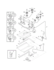 Burner parts for Crosley Gas Range CRG3480MBB from AppliancePartsPros.com