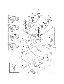 Burner parts for Crosley Gas Range CRG3480PSB from AppliancePartsPros.com