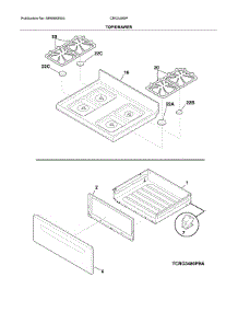 Top / Drawer parts for Crosley Gas Range CRG3480PWC from AppliancePartsPros.com