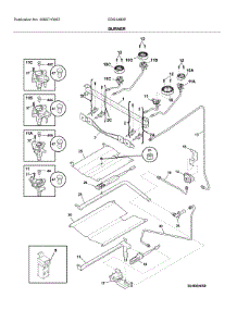 Burner parts for Crosley Gas Range CRG3480PWD from AppliancePartsPros.com