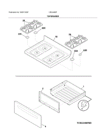 Top / Drawer parts for Crosley Gas Range CRG3480PWD from AppliancePartsPros.com