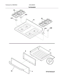 Top / Drawer parts for Crosley Gas Range CRG3480SSA from AppliancePartsPros.com