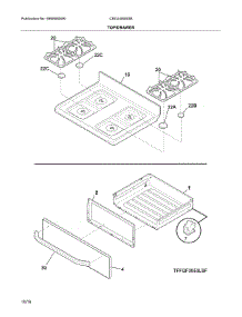 Top / Drawer parts for Crosley Gas Range CRG3480SSB from AppliancePartsPros.com