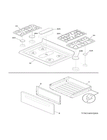 Top / Drawer parts for Crosley Gas Range CRG3485QBA from AppliancePartsPros.com