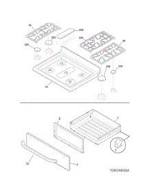 Top / Drawer parts for Crosley Gas Range CRG3485QSB from AppliancePartsPros.com