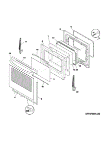 Door parts for Crosley Gas Range CRG3485QSB from AppliancePartsPros.com