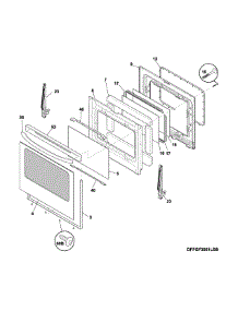 Door parts for Crosley Gas Range CRG3485QSC from AppliancePartsPros.com